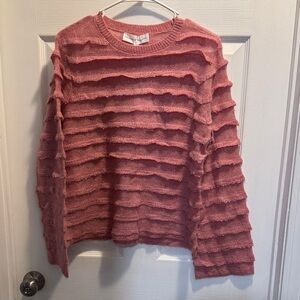 Chelsea & Theodore Textured Pink Sweater